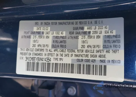 2022 Mazda Cx-30 2.5 Turbo Premium Plus from USA, damaged, VIN 3MVDMBEY6NM414354